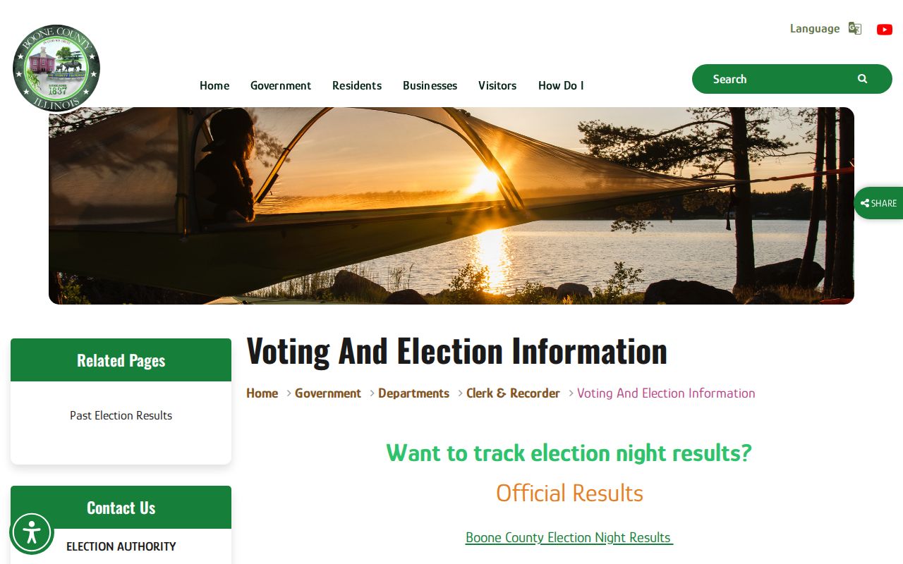 Belvidere resident lookup Boone County elections options