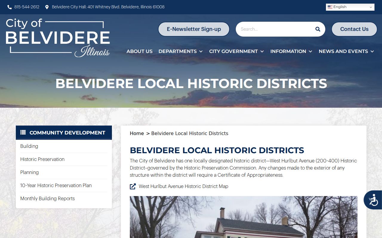 Belvidere street directory local historic district