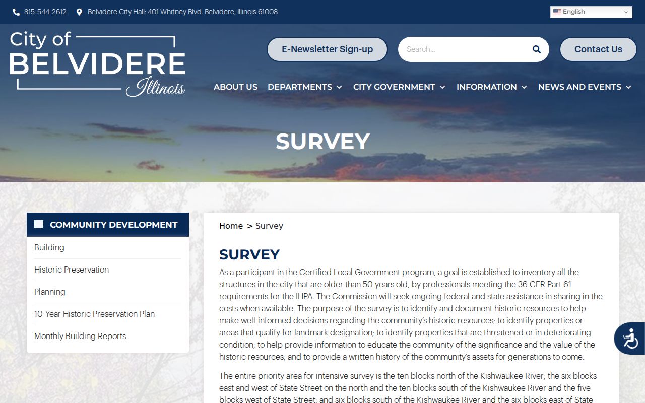 Belvidere ZIP code directory historic survey maps